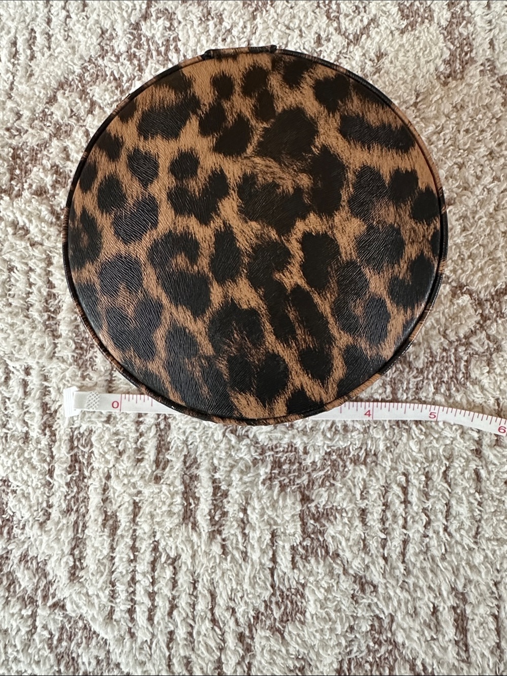Nordstrom Leopard Print Travel Jewelry Case Chic Compact Organizer w Ring Slots - Picture 9 of 11
